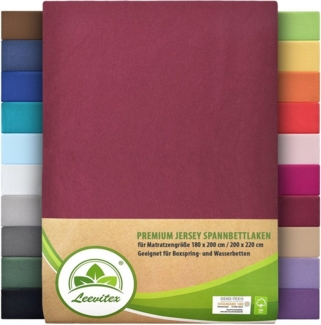 leevitex® Spannbettlaken Premium 195, Gummizug: Rundum, blickdicht, Anti-Pilling, 97% Baumwolle, 3% Elasthan, 40 cm Steg
