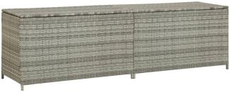 vidaXL Gartenbox Poly Rattan 200x50x60 cm Grau 46476