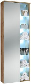 Hochschrank >Bella< in Wildeiche aus Glas - 55x160x30cm (BxHxT)