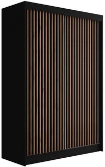 ALTDECOR Schiebetürenschrank VILANv2 (Kleiderschrank Garderobenschrank mit viel Stauraum Moderner Schrank) Vielseitiger Schwebetürenschrank Lamellen LED Beleuchtung