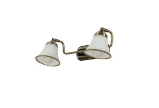 Licht-Erlebnisse Wandleuchte GRANDO, ohne Leuchtmittel, Badleuchte Wand Jugendstil Bronze schwenkbar Spiegelleuchte Lampe