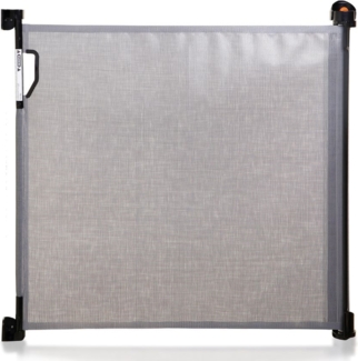 Tür- und Treppenschutzgitter, einziehbar, versetzbar, Öffnungen bis 140 cm, grau