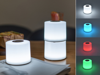Smarte LED Außentischleuchte - 3er SET mit Akku & RGB dimmbar Ø10cm