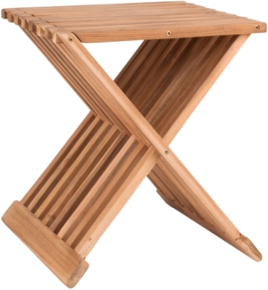 Hocker, Teakholz, natur, 40x35x45 cm