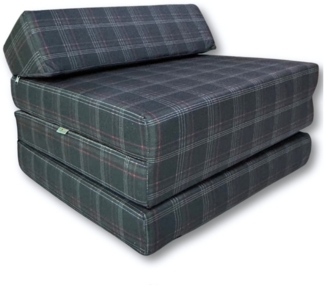 Klappmatratze Klappmatratze Gästematratze Kopfteil VW GTI Muster 200 x 70 x 10 cm Bezug, FORTISLINE, 10 cm hoch, (Set), Bezug Waschbar