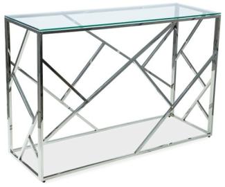 Konsolentisch Glastisch Escada S 100 x 30 x 78 cm Chrom