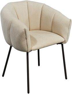 Armlehnstuhl >Pina< (2er Set) in beige, schwarz - 70x78x63 (BxHxT)