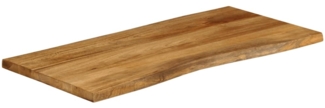 vidaXL Tischplatte mit Baumkante, Massivholz Mango, 100 x 60 x 2,5 cm