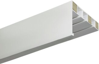 GARDINIA Vorhangschiene mit Blende P2Ü, mit Bohren, Holzwerkstoff, mit Bohren, Holz, mit angespritzter Kunststoffblende