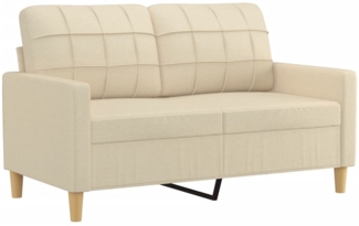 vidaXL 2-Sitzer-Sofa Creme 120 cm Stoff 359085