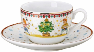 Hutschenreuther Tasse Sammelkollektion 2024 Weihnachtsleuchten Cappuccinotasse 2tlg, Porzellan