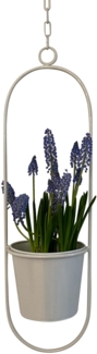 Hängetopf, Dekoring mit Blumentopf "Hanging Garden" Oval, weiß