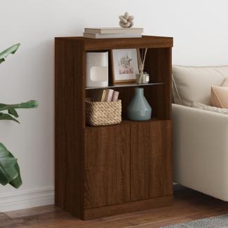 vidaXL Sideboard mit LED-Leuchten Braun Eichen-Optik 60,5x37x100 cm 836671