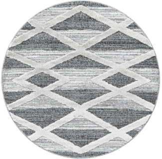 Ayyildiz Teppiche Teppich PISA 4709, rund, Höhe: 20 mm, auch rechteckig, Hoch Tief Struktur, Wohnzimmer, Schlafzimmer
