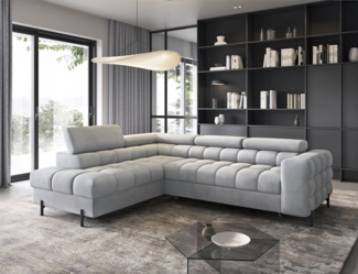 MOEBLO Ecksofa Ferrucio, modernes Schlafsofa mit Bettkasten & verstellbaren Kopfstützen, Wohnlandschaft mit Schlaffunktion, Eckcouch Wohnlandschaft Sofa mit Ottomane Eckgarnitur Polsterecke, (BxHxT):276 x 72–93 x 200 cm