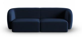 Micadoni Modulares Sofa Shane 2-Sitzer Samtstoff Königsblau