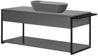 Fackelmann NEW YORK Badmöbel Set 2-teilig, 108 cm, Grau, Keramik Grau