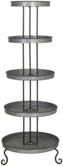 Light & Living TOBAGA Etagere 5 stöckig Silber 165 cm
