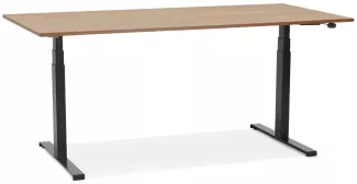 Kokoon Design Schreibtisch Droide Holz Wallnuss und Schwarz 160 cm