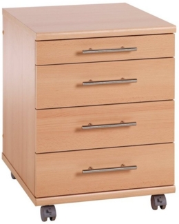 MÖBELPARTNER Rollcontainer Rollcontainer Eagle, HxBxT 57 x 42 x 50 cm (Höhe mit Rollen), Buche