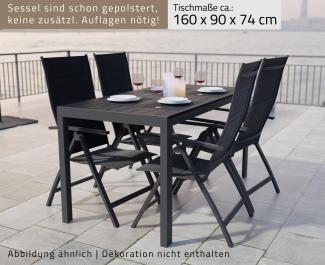 Alu Gartensitzgruppe Gartenmöbel Set Sitzgruppe Gartenset Essgruppe Tisch Sessel