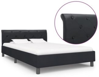 Bettgestell Schwarz Kunstleder 120x200 cm [284878]