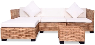 vidaXL Sofagarnitur 14-tlg. Natürliches Rattan 244626