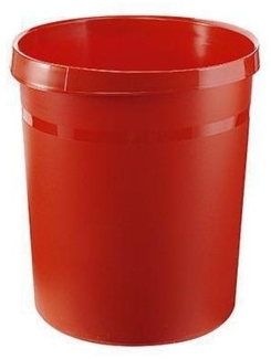 Han 'Grip' Papierkorb Grip, mit umlaufendem Griffrand und 2 Griffmulden, 18 Liter, Rot