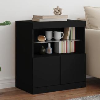 vidaXL Sideboard mit LED-Leuchten Schwarz 60x37x67 cm 836652