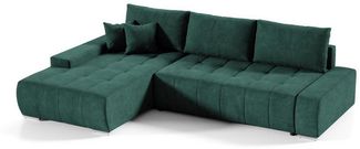 Beautysofa Ecksofa Draco L mit Schlaffunktion, in pflegeleichten Stoffen, Bettkasten