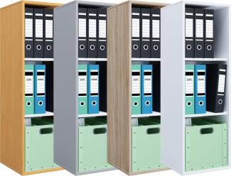 VCM Büroregal & Bücherregal Lona 917845 Weiß H. 110 x B. 35 x T. 37 cm