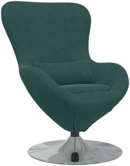 vidaXL Eiersessel Dunkelgrün 63 x 73 x 90 cm Samt 42002726