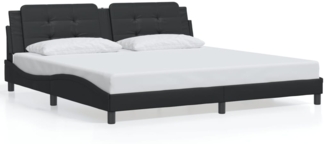 vidaXL Bettgestell ohne Matratze "Zadar" Schwarz 200x200 cm Kunstleder 3208205