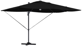 vidaXL Ampelschirm Roma Schwarz, Schwarz 352 x 251 x 265 cm 42003363