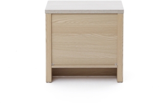 Moderner Holz Nachttisch mit 2 Schubladen, Beistelltisch fürs Schlafzimmer, multifunktionaler Aufbewahrungsschrank