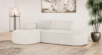 OTTO home Ecksofa ADELLA Design-Sofa mit Recamiere rechts/links, 248/159/76 cm, L-Form mit Wellenunterfederung, runde Form, auch in Cord