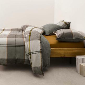 Marc O Polo Flanell Bettwäsche Inari grey | 135x200 cm + 80x80 cm