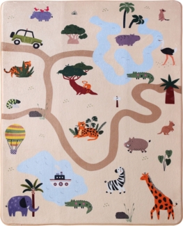 Hakuna Matte Kinderteppich Wolkenweiche Spielmatte Baby 160x120x1,5cm – Kinderzimmer Teppich, Höhe: 15 mm, Leicht, Rutschfest, Waschbar