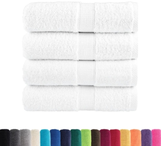 vidaXL Premium Waschhandtücher SOLUND 4er-Set Weiß 30x30cm 600gsm 137117