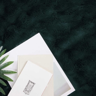 vidaXL Kunstfell Kaninchenfell Decke 4 pcs Dunkelgrün 130 x 150 cm 42021821