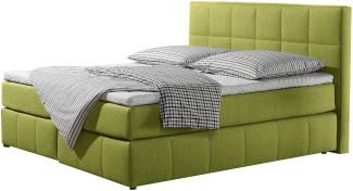 Maintal Boxspringbett Casano, 160 x 200 cm, Strukturstoff, 7-Zonen-Kaltschaum Matratze h2, lemon