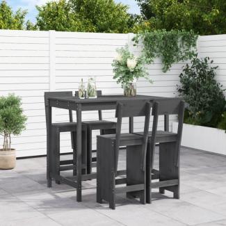 vidaXL 5-tlg. Gartenbar-Set Grau Massivholz Kiefer 3157807