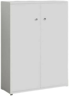 Dmora 2-türiger Mehrzweckschrank Alaterno, Multifunktionale Möbel, Schuhschrank, Besengarderobe, Made in Italy, 56x30h76 cm, Weiß