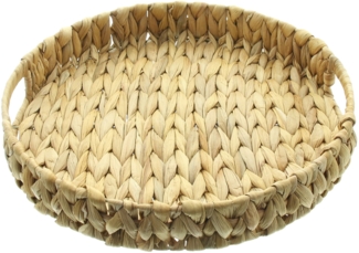 Tablett "Wasserhyazinthe" rund Deko Dekoration Accessoire Arrangement
