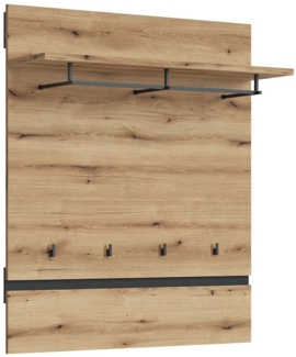 Garderobenpaneel Colditz / Corte , Holzwerkstoff , Holzfarben , 100 x 117 x 29 cm