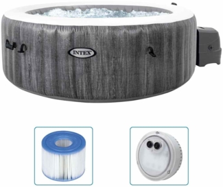 Intex Whirlpool "Pure Spa Bubble Massage Greywood Deluxe", Ø 196x71 cm