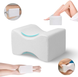 UMI Schlafkissen Orthopädisches Kniekissen Knie-Stützkissen für Seitenschläfer, Füllung: Memory-Schaum, Bezug: Polyester, Seitenschläfer, Rückenschläfer, Schwangere, Kniekissen aus Memory-Schaum-Set, 1x Kniekissen aus hochwertigem Memory-Schaum, Entlas...