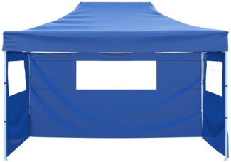 vidaXL Faltzelt mit 3 Seitenteilen 3x4,5 m Blau 44971