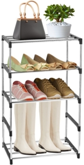 LEAZZLE Schuhregal Schuhregal Schuhschrank, Standregal aus Metall , Abnehmbar, 5 Ebenen, schmales kleines Schuhregal, für Schrank Wohnzimmer und Flur