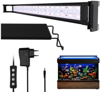 Clanmacy LED Aquariumleuchte LED Aquarium-Beleuchtung, Länge verstellbar, Energiesparend,35-105cm, 20W für 75-90cm aquarium